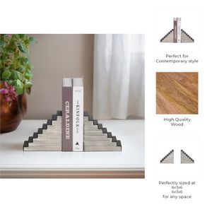 BERGENWIND SET OF 2 BLACK BOOKENDS 6 (IN) 9