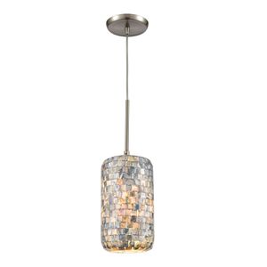 Capri 6'' Wide 1-Light Mini Pendant - Satin Nickel 1