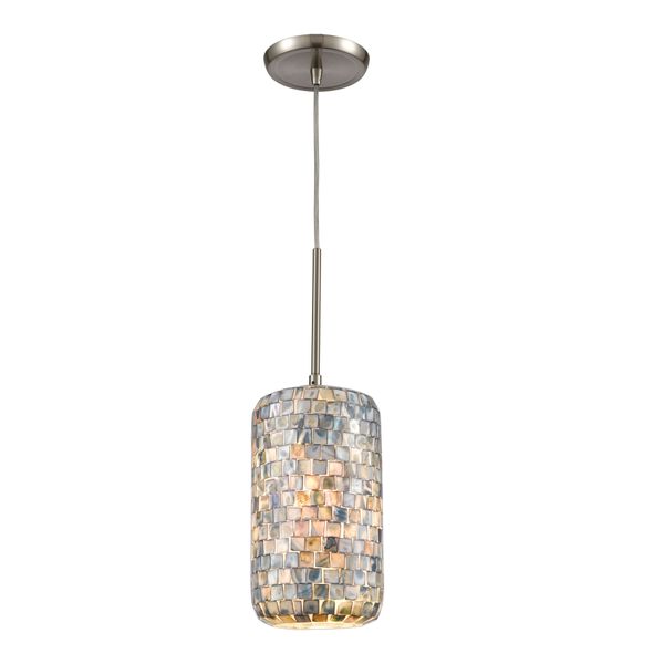Capri 6'' Wide 1-Light Mini Pendant - Satin Nickel