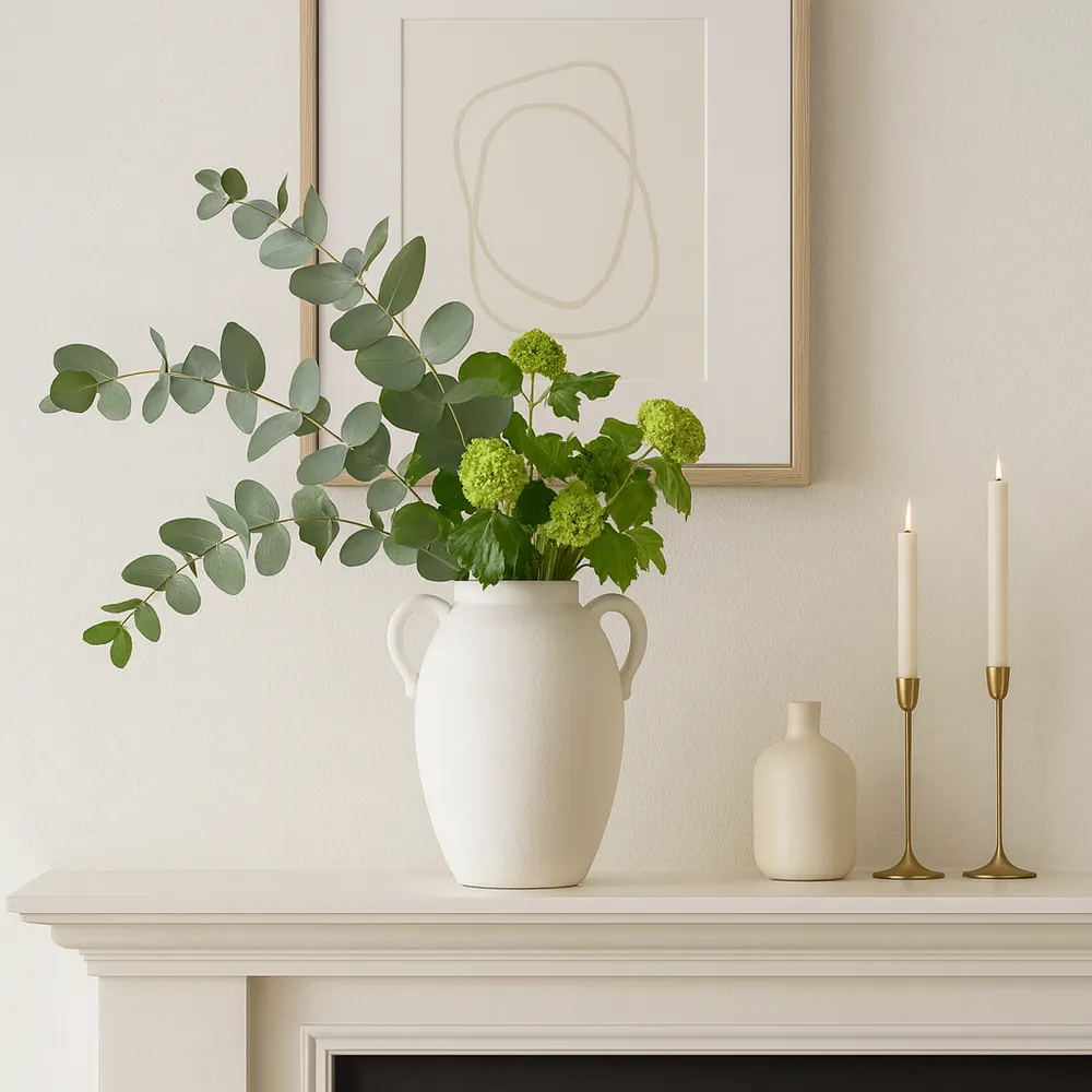 LAYLAFORD WHITE VASE 10 (IN)
