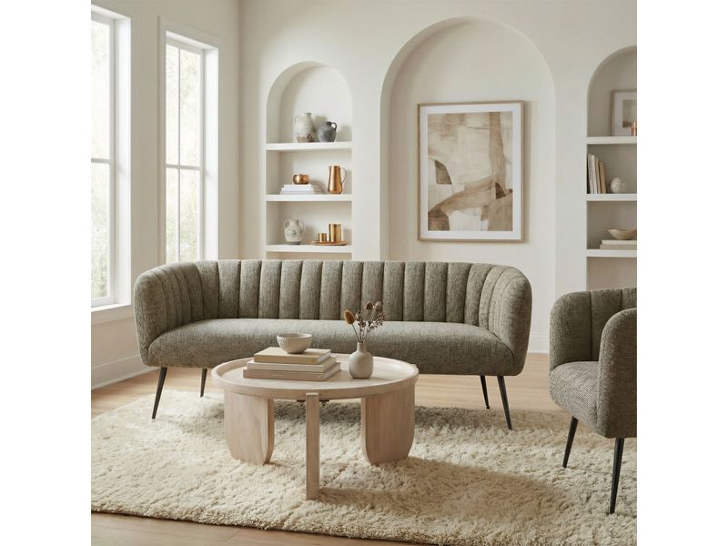 Deco Sofa Green Tweed 2