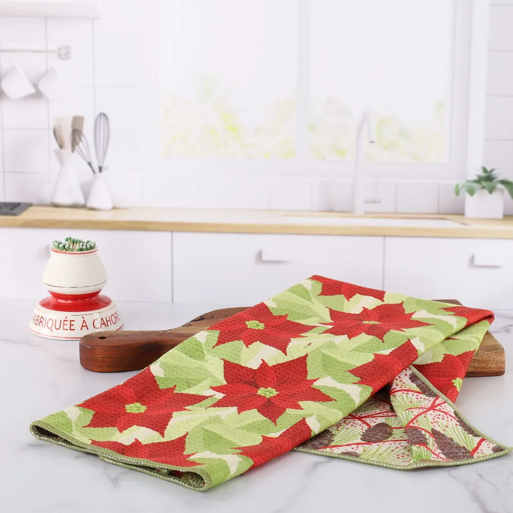 Poinsettia Eco Kitchen Tea Towel