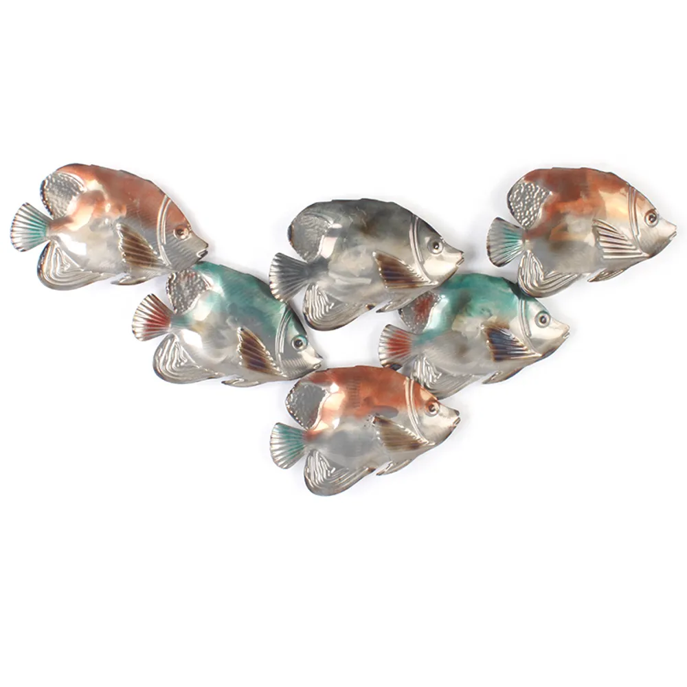 32" TROPICAL FISH COLLAGE WALL ART