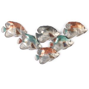 32" TROPICAL FISH COLLAGE WALL ART 1