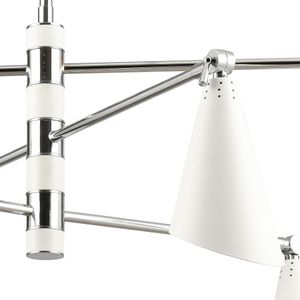 Luca 36'' Wide 6-Light Chandelier - Polished Chrome 3