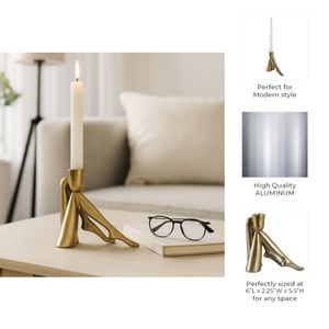 CLINTONMORE GOLD CANDLE HOLDER 6 (IN) 10