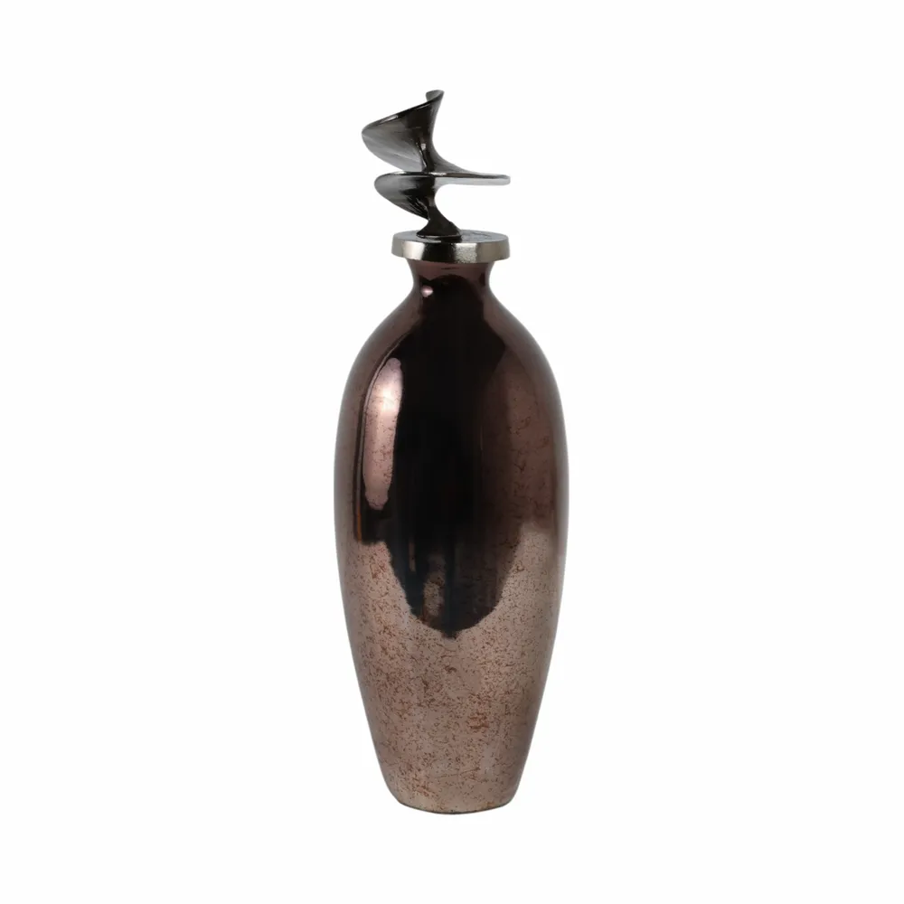 CEDARFORD BRONZE GLASS VASE 22 (IN)