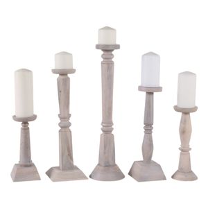 MERCERMOOR SET OF 5 BROWN CANDLESTICK 22 (IN) 3