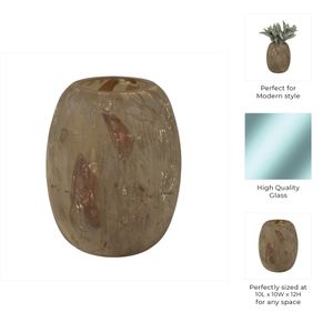 HENDONSIDE BROWN GLASS VASE 12 (IN) 10