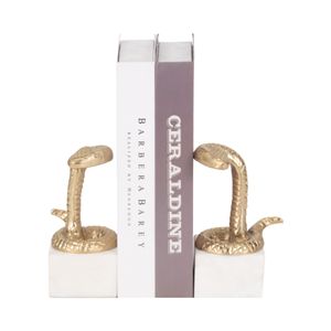 COLEROSE SET OF 2 GOLD BOOKENDS 8 (IN) 3