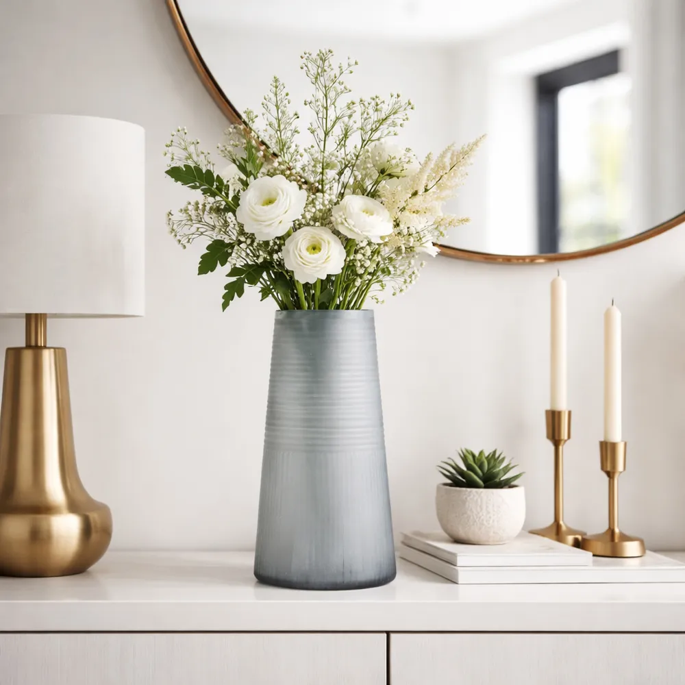 DIXONMORE BLUE GLASS VASE 12 (IN)