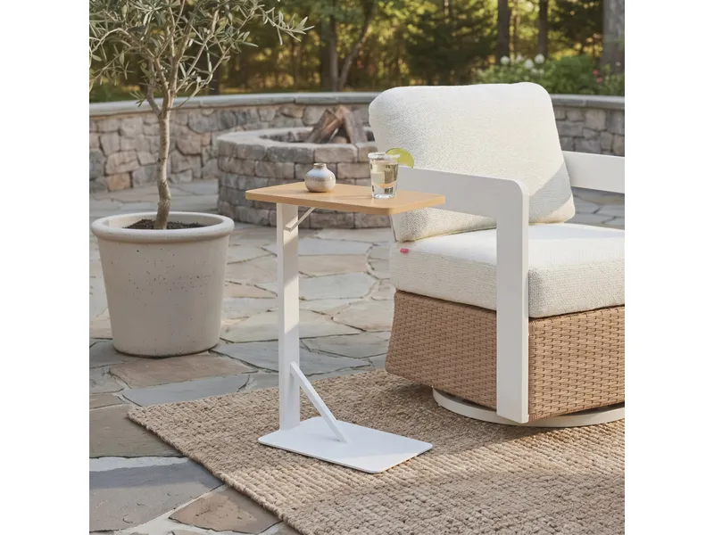 Pebble Side Table White 2