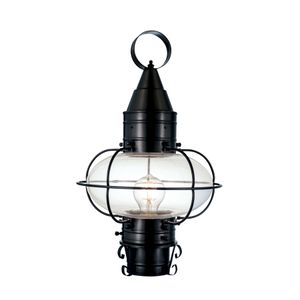 Classic Onion 17.5'' High 1-Light Outdoor Post Light - Black 1