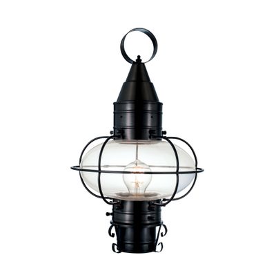 Classic Onion 17.5″ High 1-Light Outdoor Post Light - Black