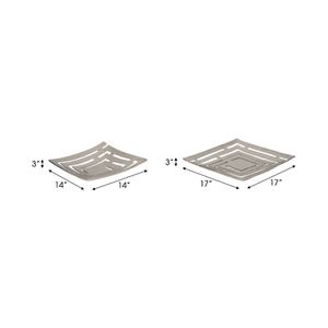 GRAHAMHAVEN SET OF 2 SILVER METAL 3 (IN) 9