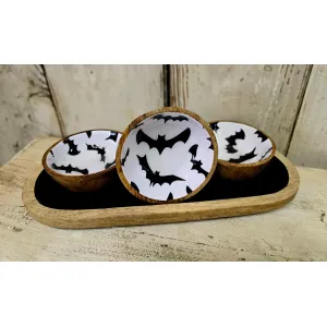 Bat Bowl Trio 4in with Tray 2