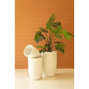 Set of 3 Stone Composite Planters 3