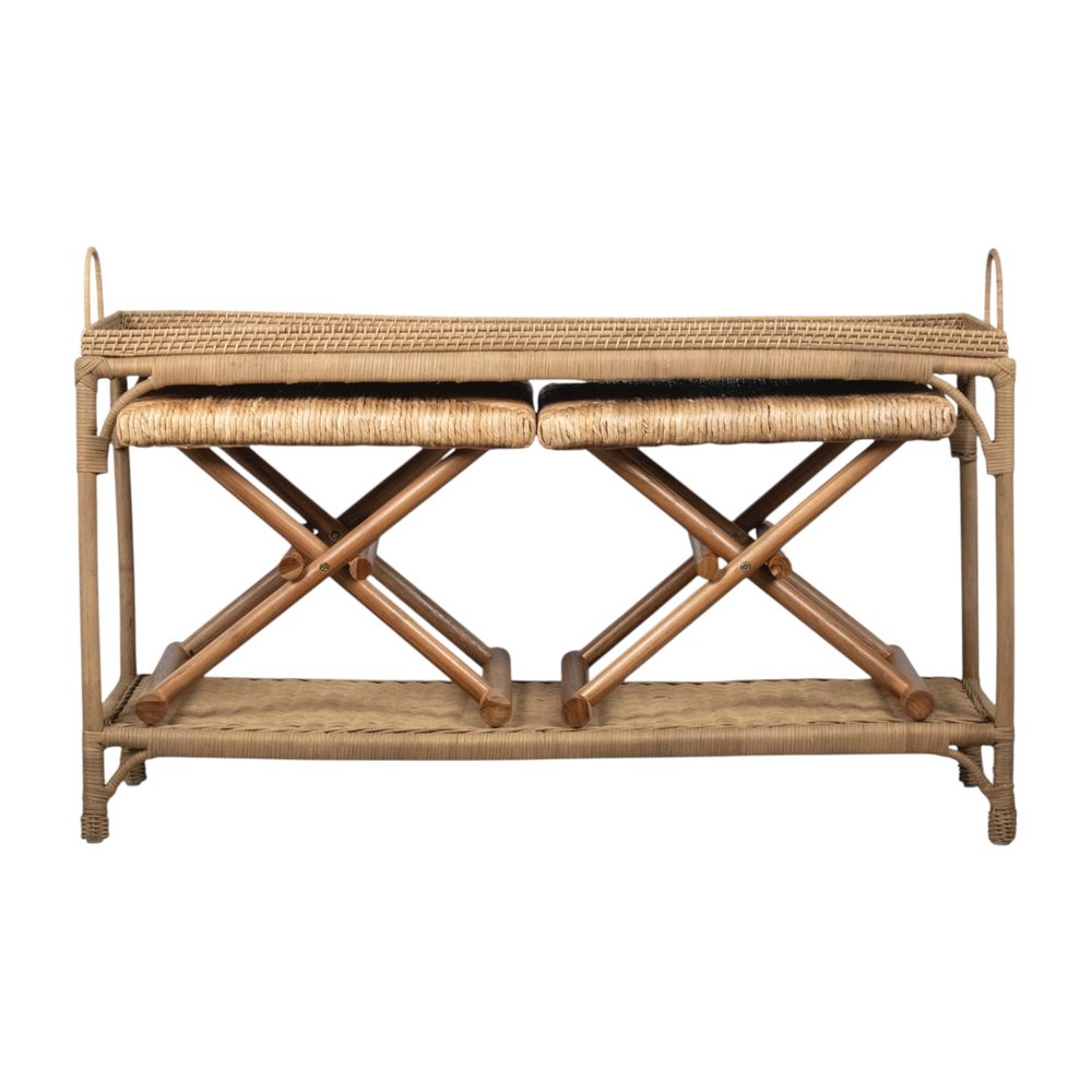 ENNISWIND SET OF 3 TAN CONSOLES 30 (IN)