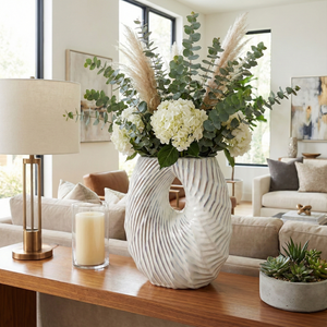 HAYWOODWAY WHITE VASE 12 (IN) 10