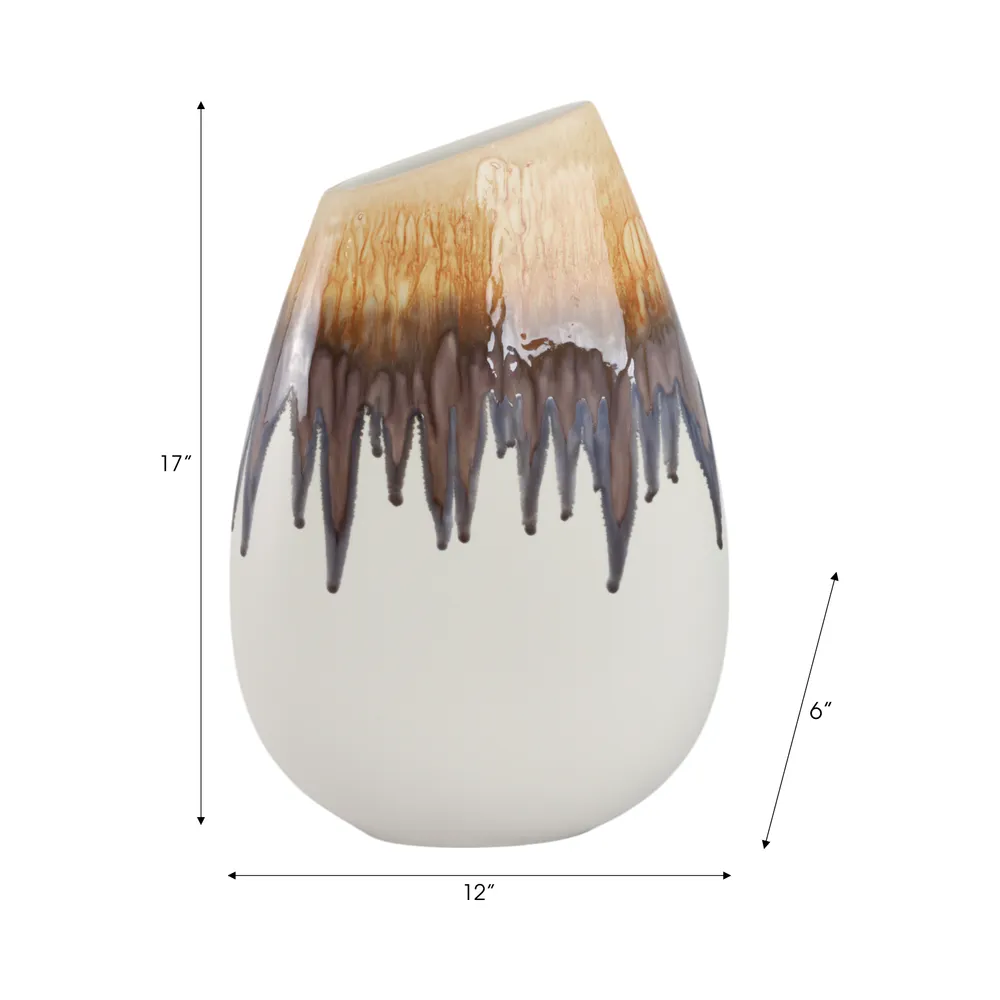 GUNNARMILL WHITE VASE 17 (IN)