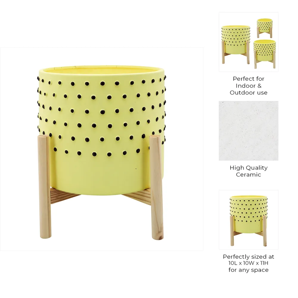COLECREST YELLOW PLANTER 11 (IN)