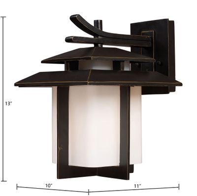Kanso 13″ High 1-Light Outdoor Sconce - Aged Bronze