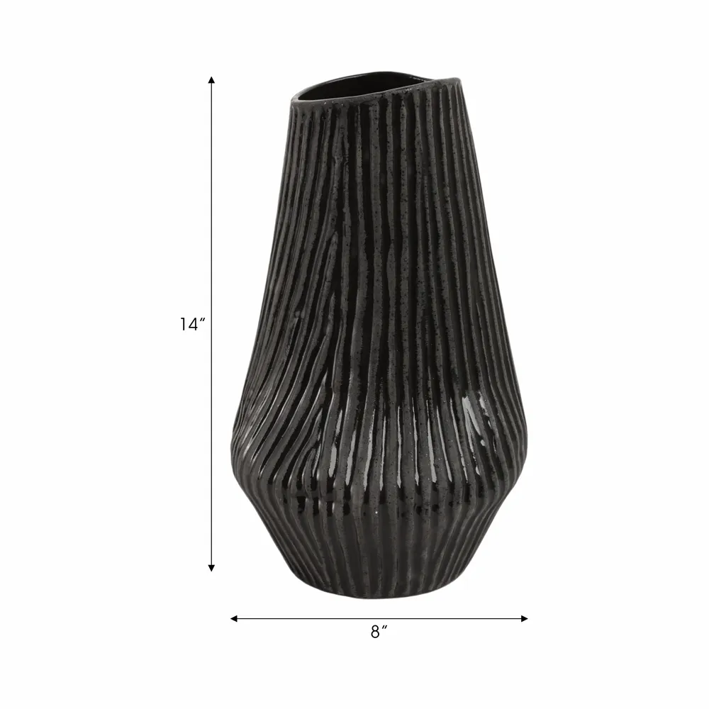 HEYDONWICK BLACK VASE 15 (IN)