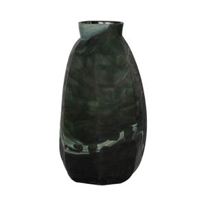 ELROYBEACH GREEN GLASS VASE 20 (IN) 4