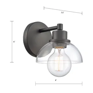Julian 6'' Wide 1-Light Vanity Light - Matte Black 2