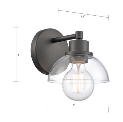 Julian 6″ Wide 1-Light Vanity Light - Matte Black