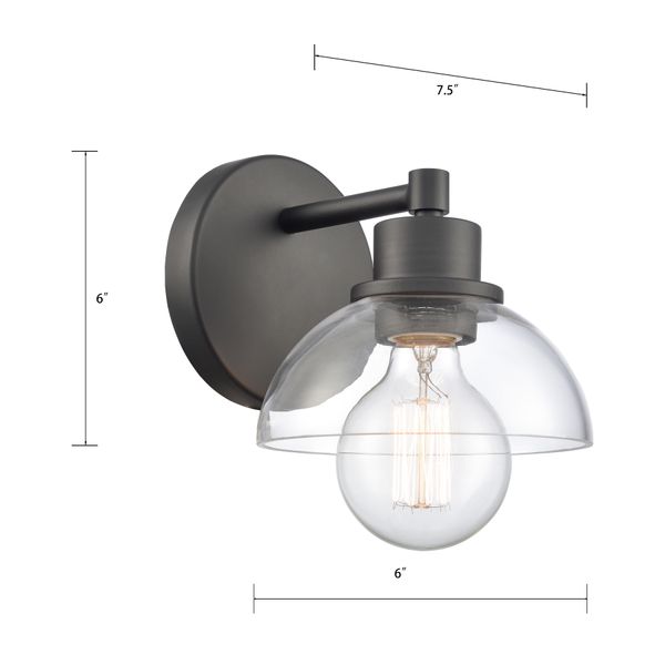 Julian 6'' Wide 1-Light Vanity Light - Matte Black