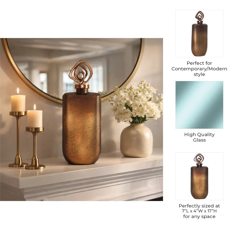 FINLEYGROVE BRONZE GLASS VASE 17 (IN)