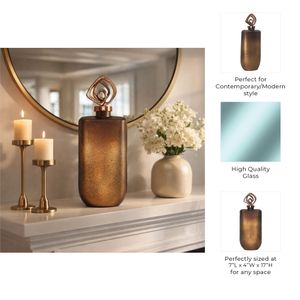 FINLEYGROVE BRONZE GLASS VASE 17 (IN) 9