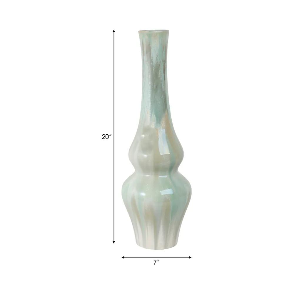 HADFIELDHOLM GREEN VASE 20 (IN)