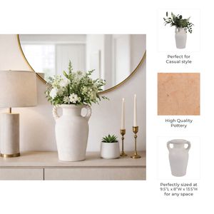 CLOVERWIND WHITE VASE 14 (IN) 11