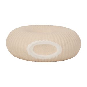 CER, 7" DONUT HOLE VASE, COTTON 8