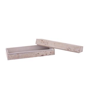 Salem Box - Long White Burl Wood 6