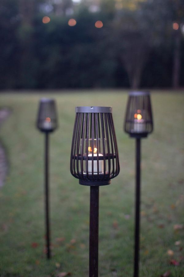 Brown Bamboo Lantern Garden Stake