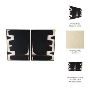 CASPERLAND SET OF 2 BLACK ART 48 (IN) 9