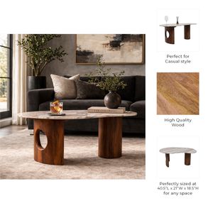 VERAWAY BROWN COFFEE TABLE 19 (IN) 11