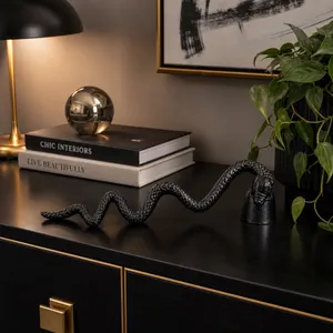 11X3" METAL SNAKE CANDLE SNUFFER, BLACK 11