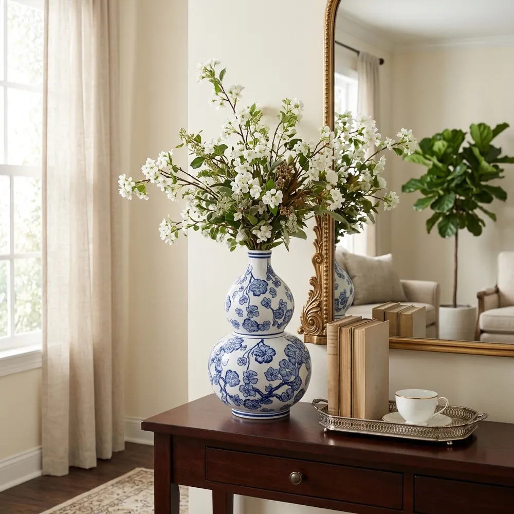 HERMONWICK WHITE CHINOISERIE 14 (IN)