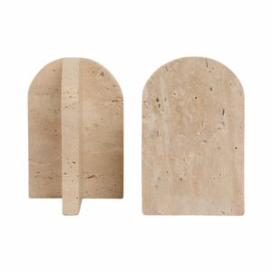 NORMAWORTH SET OF 2 TAN BOOKENDS 6 (IN) 6