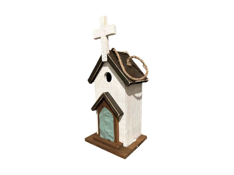 12" Hanging Church Birdhouse 1