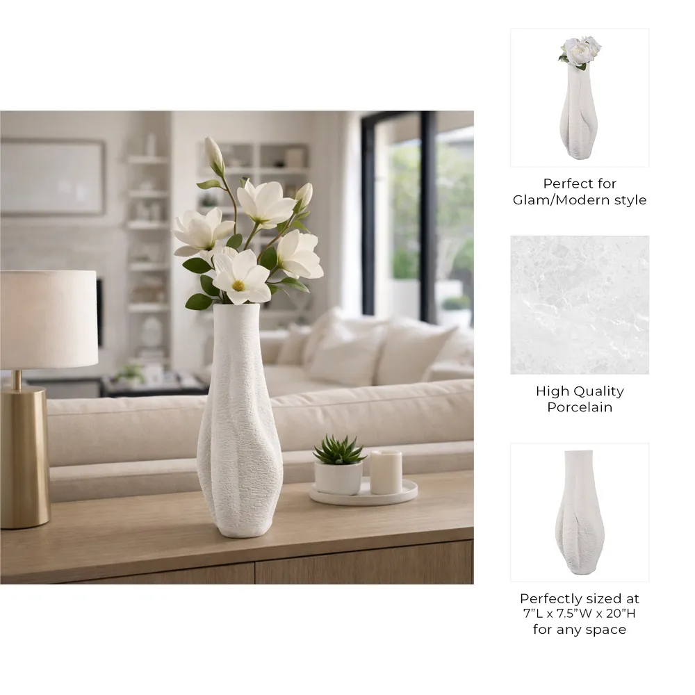 HADFIELDROSE IVORY VASE 20 (IN)