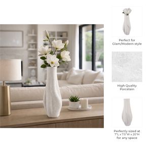HADFIELDROSE IVORY VASE 20 (IN) 10
