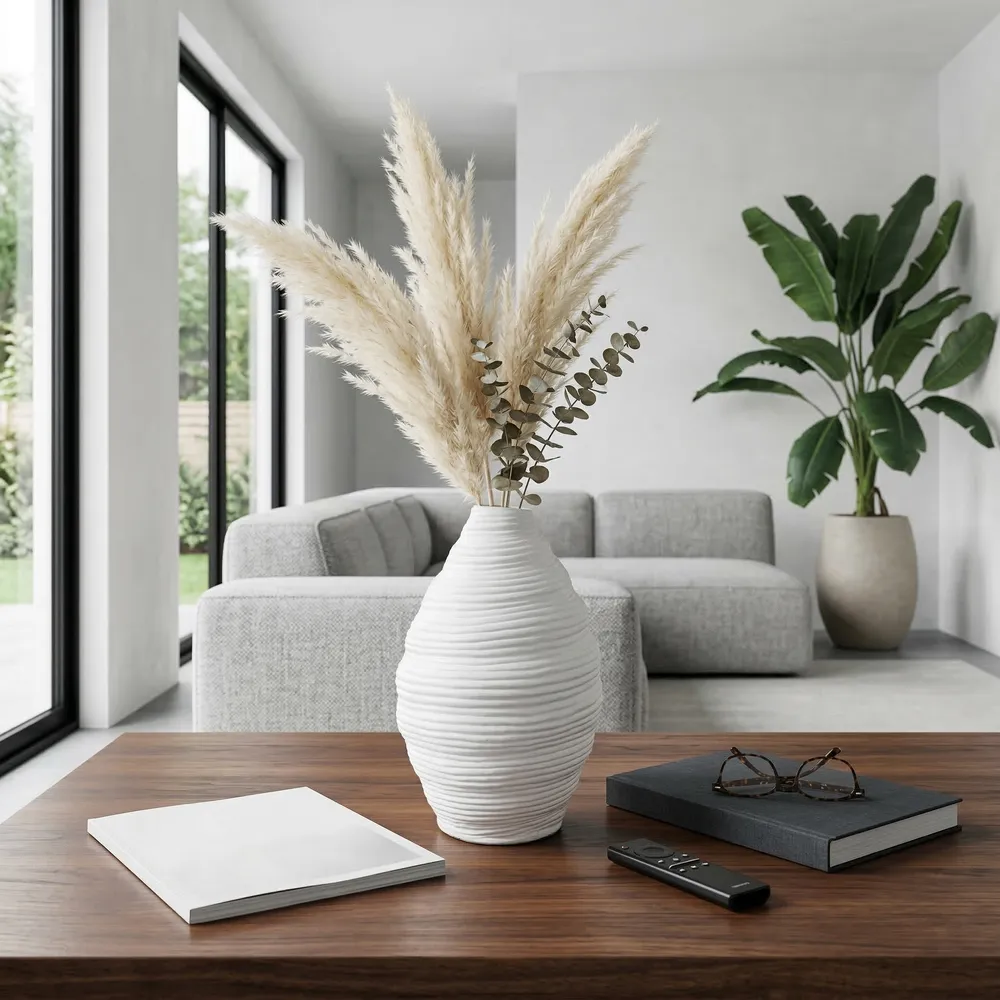 KELSEYHOLM WHITE VASE 14 (IN)