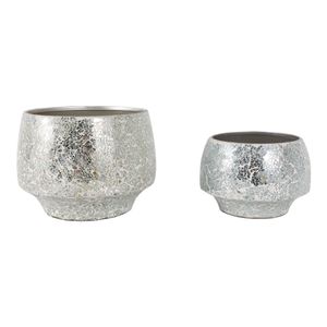 ANTONSHAW SET OF 2 SILVER PLANTER 8 (IN) 4