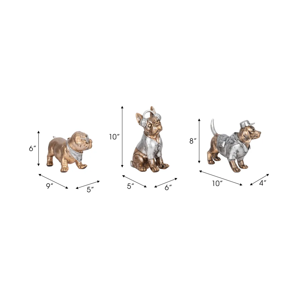 ZANEHOLM SET OF 3 GOLD DECOR 6 (IN)