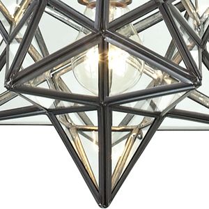 Moravian Star 12'' Wide 1-Light Mini Pendant - Oil Rubbed Bronze 5